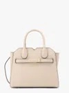 Valextra Leather Handbag With Frontal Walker And Strap