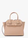 Valextra Leather Handbag With Frontal Walker And Strap