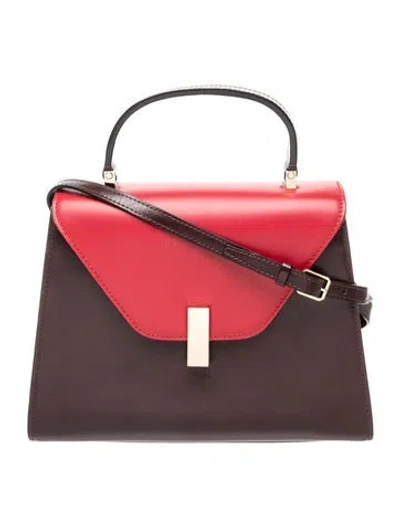 Pre-owned Valextra Leather Iside In Burgundy