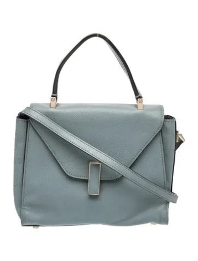 Pre-owned Valextra Leather Iside Medium In Blue