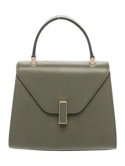 Pre-owned Valextra Leather Iside Medium In Green