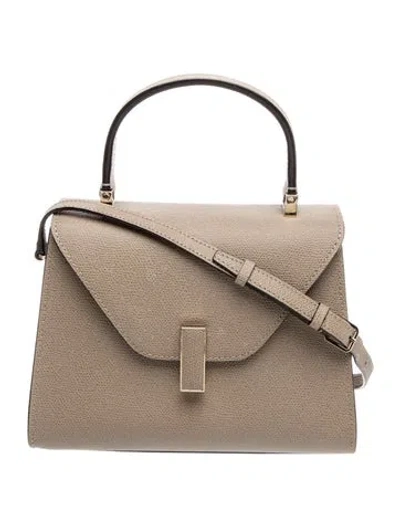Pre-owned Valextra Leather Iside Medium In Neutrals
