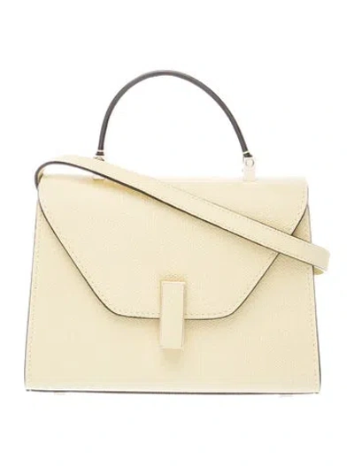 Pre-owned Valextra Leather Iside Micro In Yellow