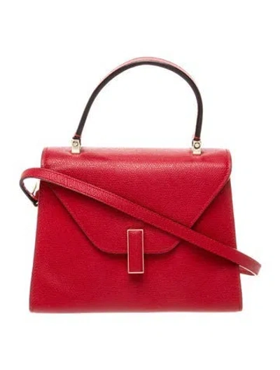 Pre-owned Valextra Leather Iside Mini In Red