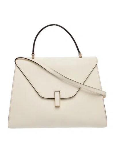 Pre-owned Valextra Leather Iside In Neutrals