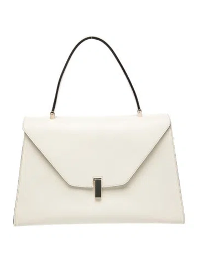 Pre-owned Valextra Leather Iside Small In Neutrals