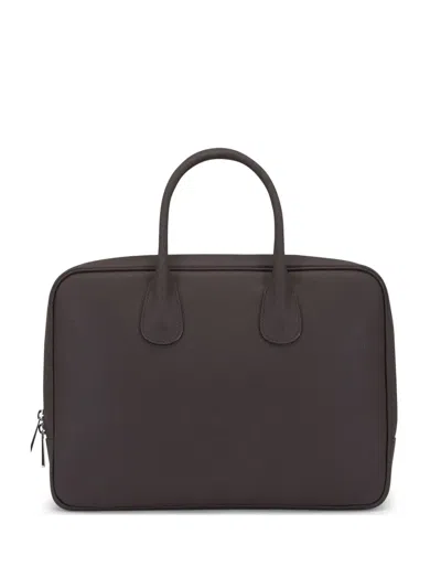 Valextra Leather Laptop Bag