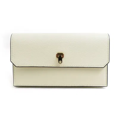 Pre-owned Valextra Leather Long Bill Wallet (tri-fold) () In Multi