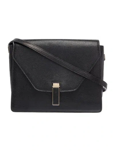 Pre-owned Valextra Leather Messenger Bag In Black