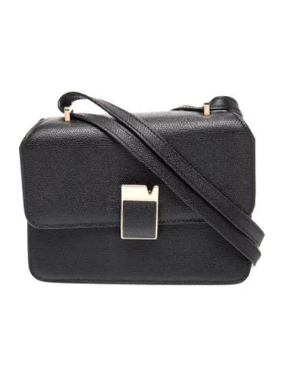 Pre-owned Valextra Leather Messenger Bag In Black