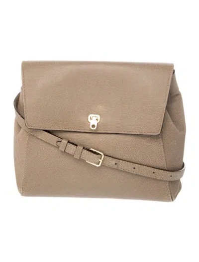 Pre-owned Valextra Leather Messenger Bag In Brown