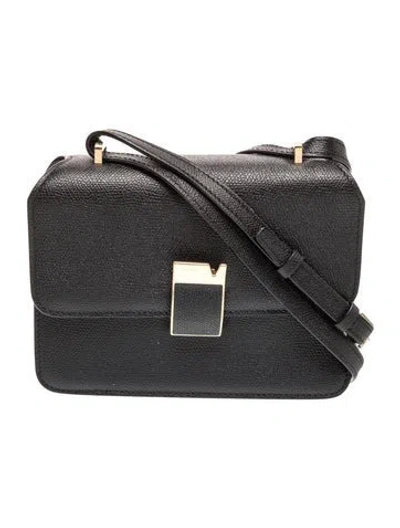 Pre-owned Valextra Leather Messenger Bag In Gray