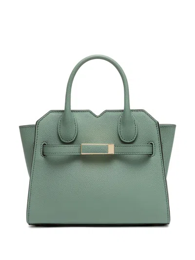 Valextra Leather Mini Bag In Green