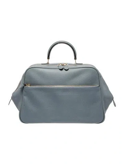 Pre-owned Valextra Leather S-bag In Blue