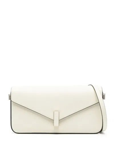 Valextra Leather Shoulder Bag In White