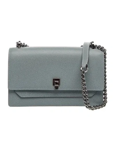 Pre-owned Valextra Leather Shoulder Bag In Blue