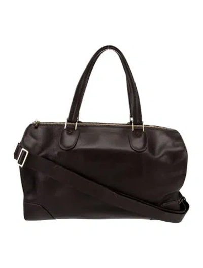 Pre-owned Valextra Leather Shoulder Bag In Brown