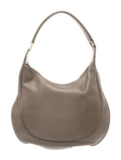 Pre-owned Valextra Leather Shoulder Bag In Grey