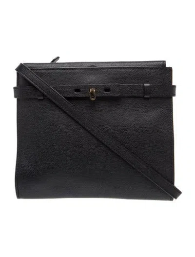 Pre-owned Valextra Leather Shoulder Bag In Grey