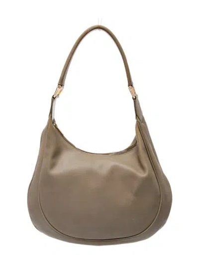 Pre-owned Valextra Leather Shoulder Bag In Neutral