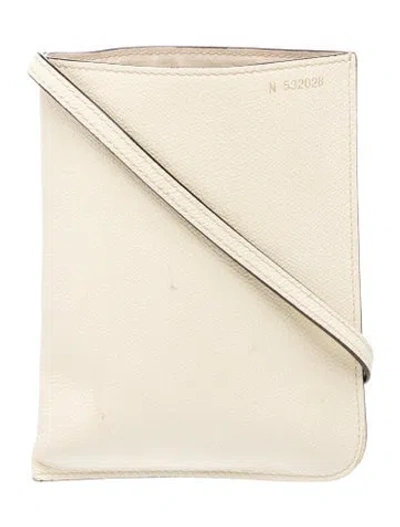 Pre-owned Valextra Leather Shoulder Bag In Neutral