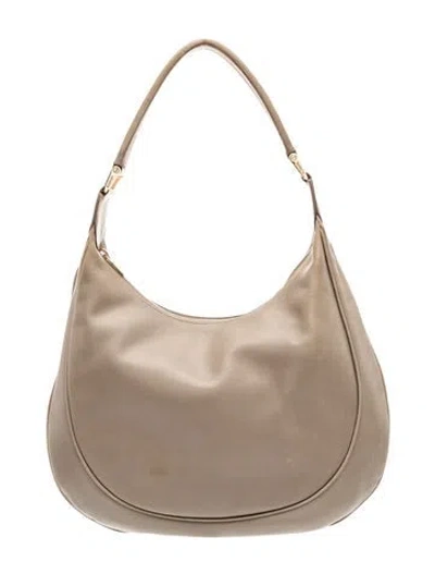 Pre-owned Valextra Leather Shoulder Bag In Neutrals