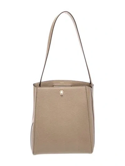 Pre-owned Valextra Leather Shoulder Bag In Neutrals