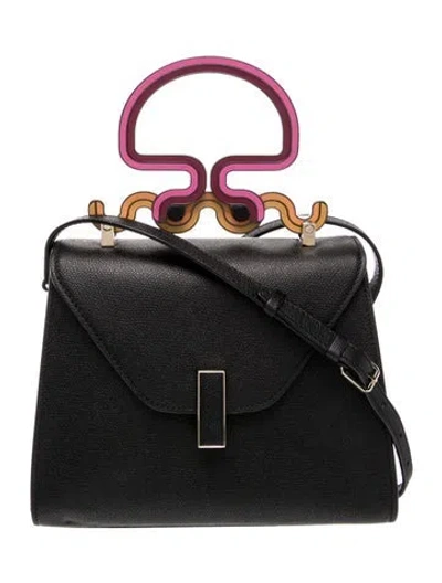 Pre-owned Valextra Leather Top Handle Bag In Black