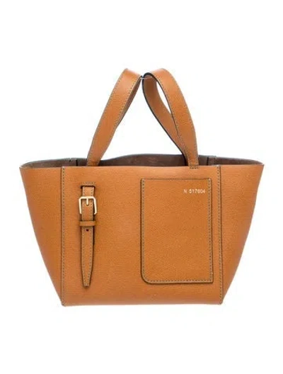 Pre-owned Valextra Leather Top Handle Bag In Brown