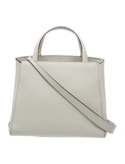 Pre-owned Valextra Leather Top Handle Bag In Gray