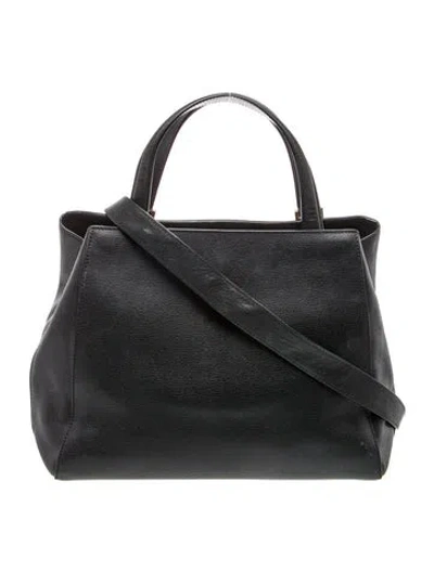 Pre-owned Valextra Leather Top Handle Bag In Gray
