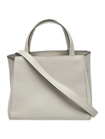 Pre-owned Valextra Leather Top Handle Bag In Grey