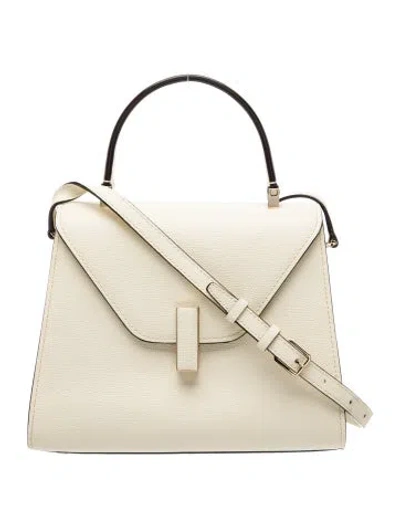 Pre-owned Valextra Leather Top Handle Bag In Neutrals