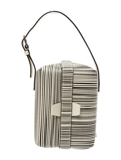 Pre-owned Valextra Leather Top Handle Bag In Neutrals