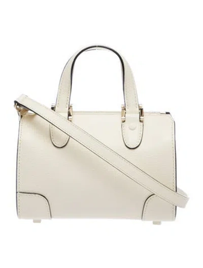 Pre-owned Valextra Leather Top Handle Bag W/ Tags In Neutral