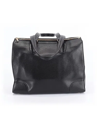 Pre-owned Valextra Leather Tote Bag In Black