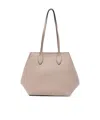 Valextra Leather Tote Bag In Brown