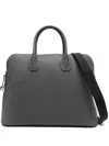 Valextra Leather Tote Bag In Grau
