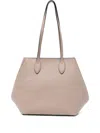 Valextra Leather Tote Bag In Neutral