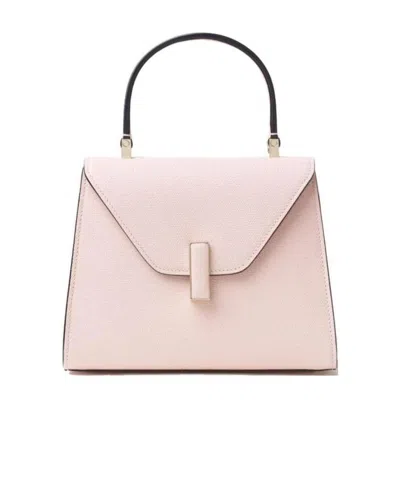 Valextra Leather Tote Bag In Pink