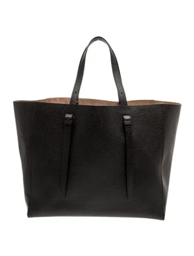 Pre-owned Valextra Leather Tote In Gray