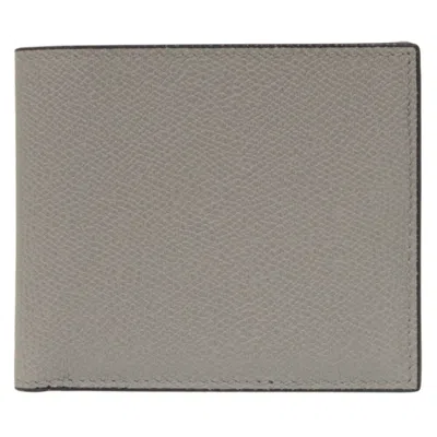 Pre-owned Valextra Leather Wallet (bi-fold) () In Gray