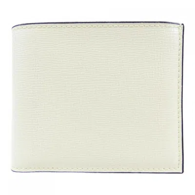 Pre-owned Valextra Leather Wallet (bi-fold) () In White