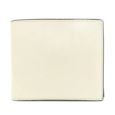 Pre-owned Valextra Leather Wallet (bi-fold) () In White