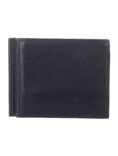 Pre-owned Valextra Leather Wallet In Black