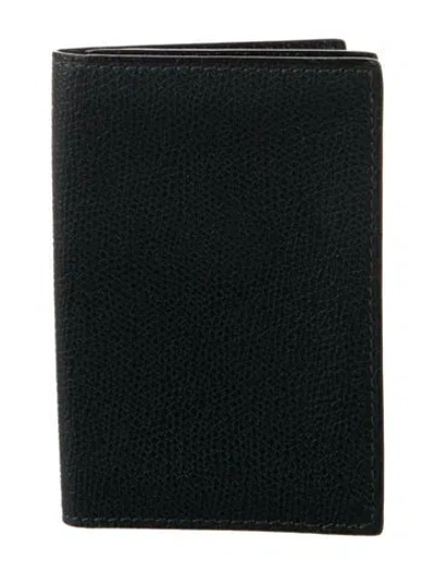 Pre-owned Valextra Leather Wallet In Green