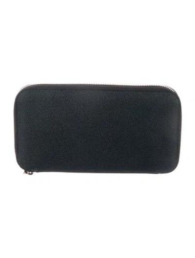 Pre-owned Valextra Leather Wallet In Green
