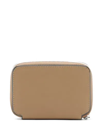 Valextra Leather Wallet In Neutral