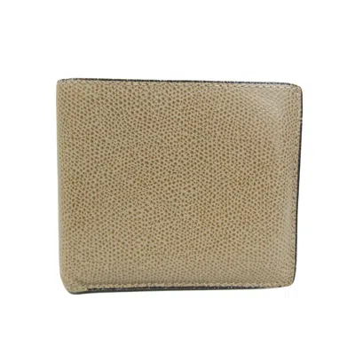 Pre-owned Valextra Leather Wallet () In Beige