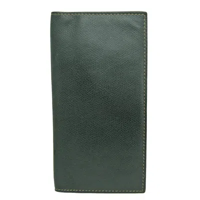 Pre-owned Valextra Leather Wallet () In Green
